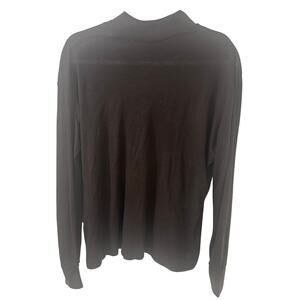 Vintage Abrotex Base Layer Mock Turtleneck Brown Long Sleeve Size Men Large